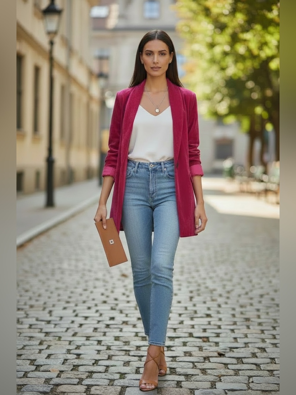 Endless Rose Matte Velvet Blazer Sz S